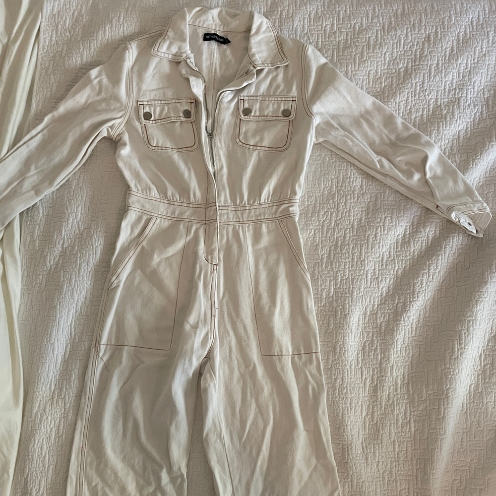 Pretty little thing white jumpsuit